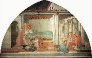 Fra Filippo Lippi The Birth and Naming of  St John the Baptist oil on canvas